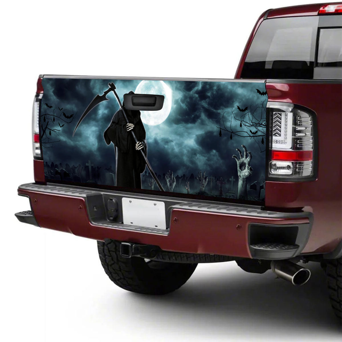 Petthouse | The Death Tailgate Wrap Moon Night Wrap Horror Cemetery Cover Halloween Cover Decor