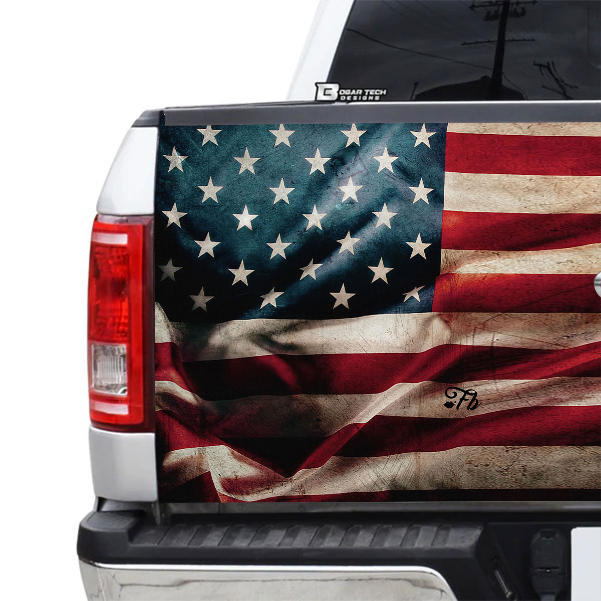 Petthouse | German Shepherd Tailgate Wrap, German Shepherd Usa Flag Tailgate Wrap, German Shepherd Police Dog Dad