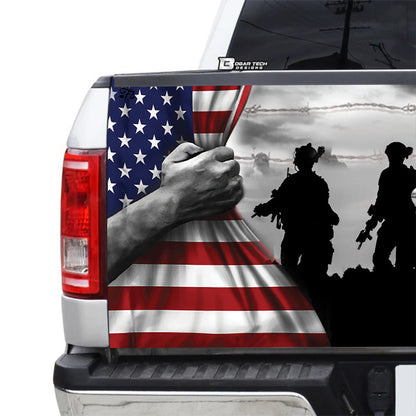 Petthouse | American Veterans Tailgate Wrap Eagle Usa Tailgate Decal American Army Car Cover Car Accessories