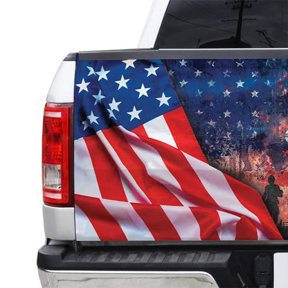 Petthouse | American Flag Veteran Only Two Defining American Flag Tailgate Wrap American Patriot Tailgate Decal