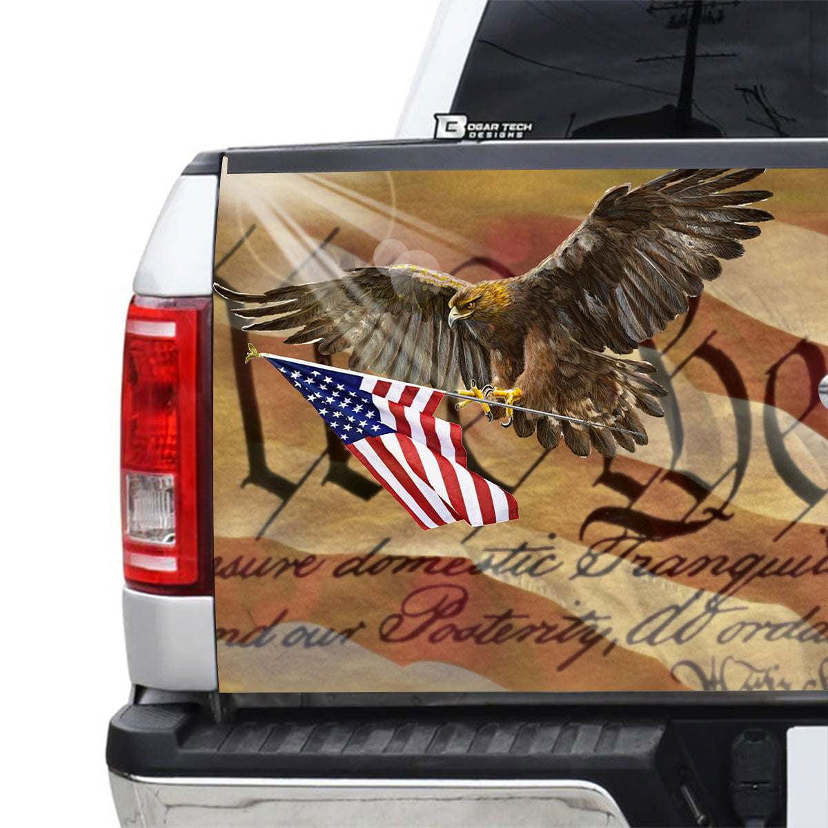 Petthouse | We The People Tailgate Wrap American Eagle Tailgate Wrap Statue Of Liberty Tailgate Wrap Car Decor