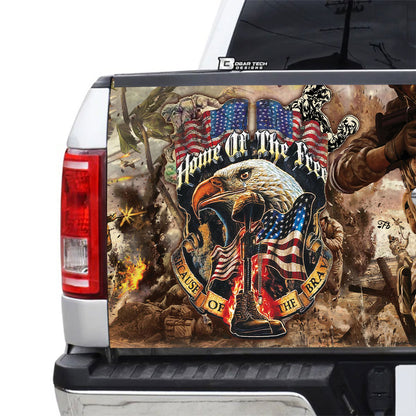 Petthouse | Home Of The Free Tailgate Wrap American Warriors Wrap Battle Artwork Wrap Car Decoration