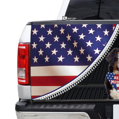 Petthouse | Bernese Mountain American Flag Car Decal\ndog Patriotic Tailgate Vinyl Graphic Wrap