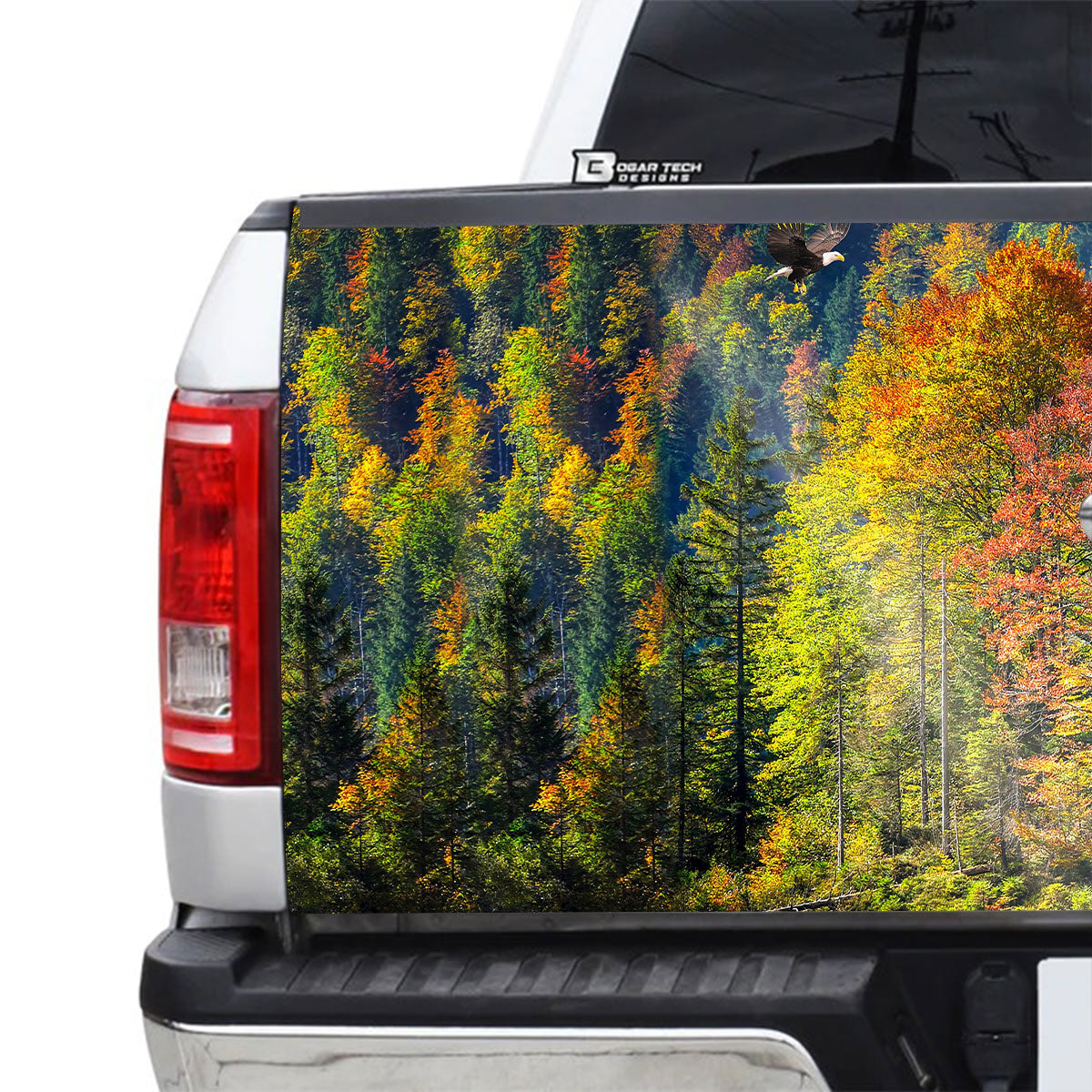 Petthouse | Forest Tailgate Wrap, Eagle Forest Forest Tailgate Wrap, Beautiful Landscape Tailgate