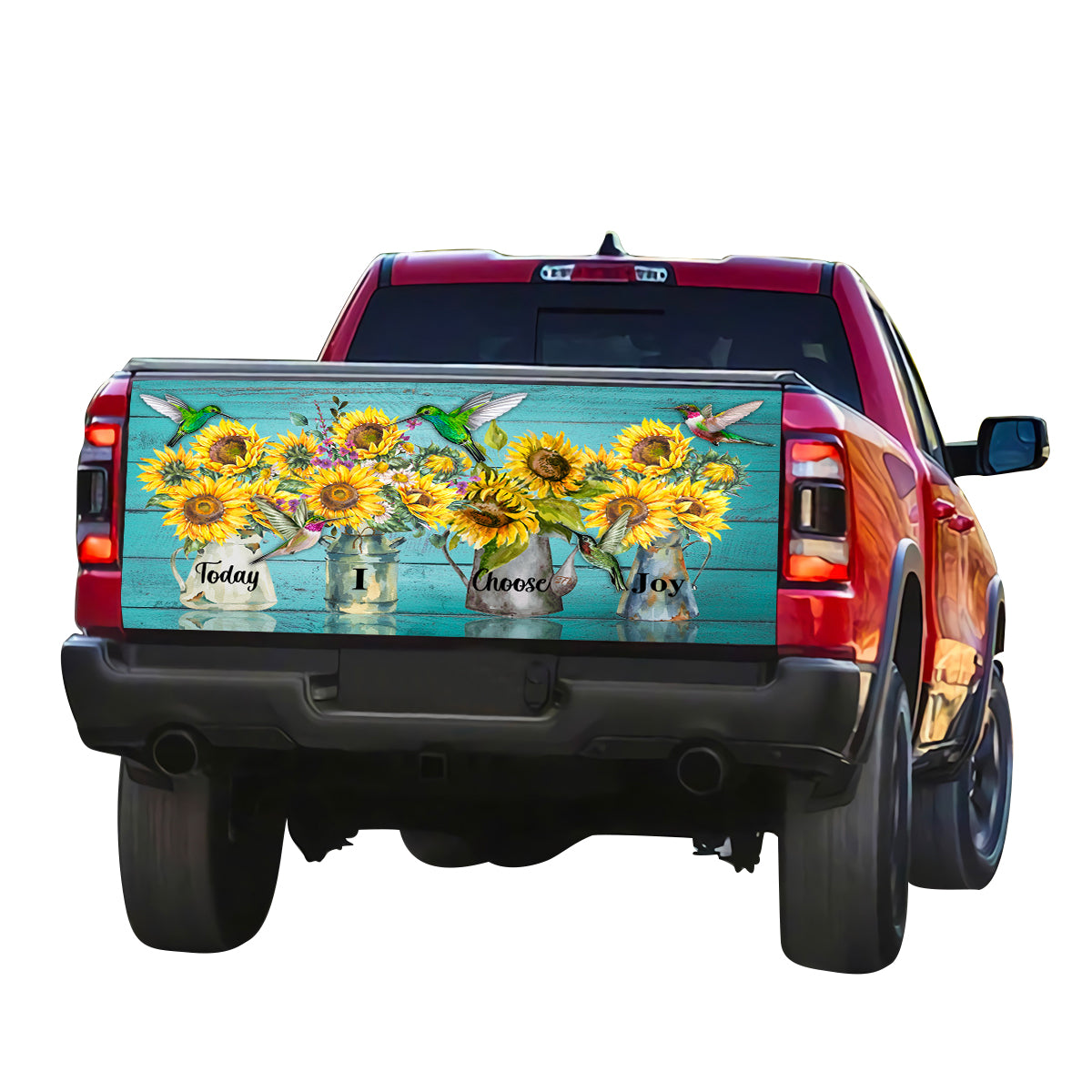 Petthouse | Hummingbird Sunflower Truck Tailgate Decal Christian Gift Today I Choose Joy