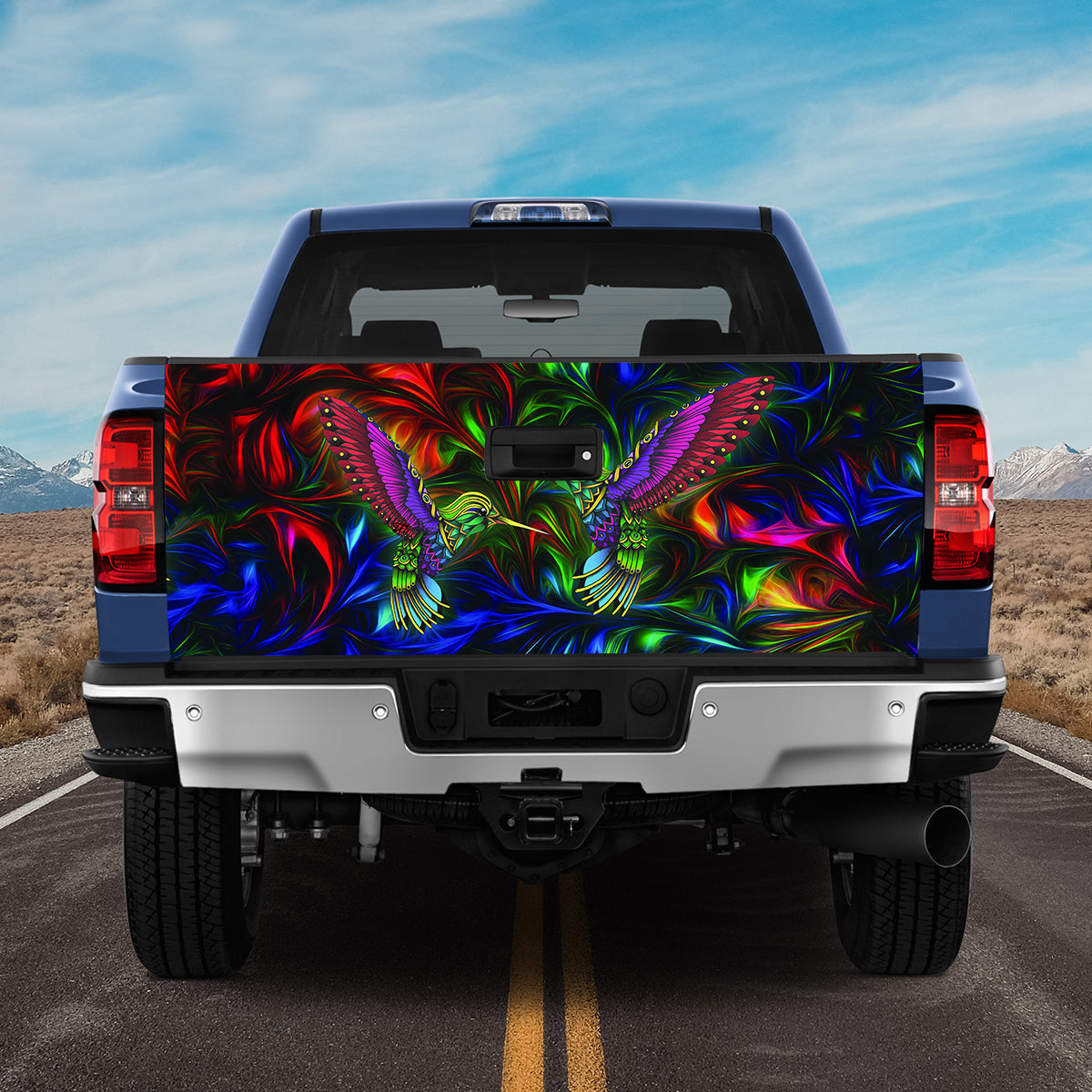 Petthouse | Tribal Hummingbird Tailigate Wrap, Hummingbird Hippie Tailigate Wrap, Christmas Car Decor