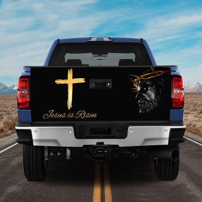 Petthouse | Jesus Portrait Tailgate Wrap, Jesus Is Risen Tailgate Wrap, Jesus Christian Gift