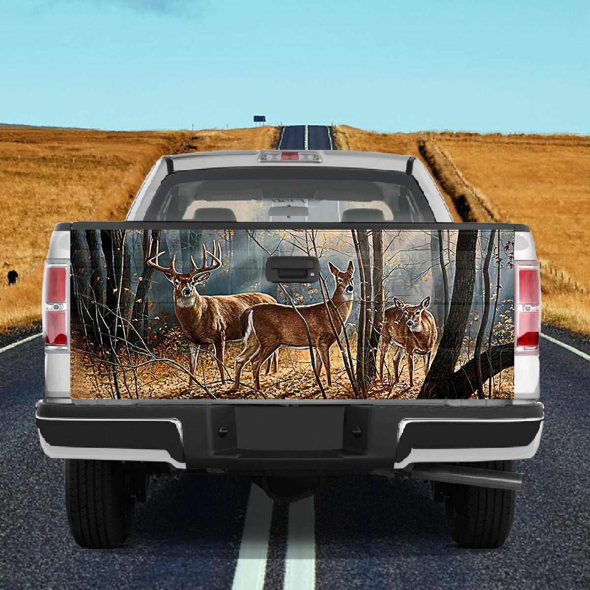 Petthouse | Deer Wild Life Tailgate Wrap Deer Hunting Tailgate Wrap Wild Forest Artwork Wrap