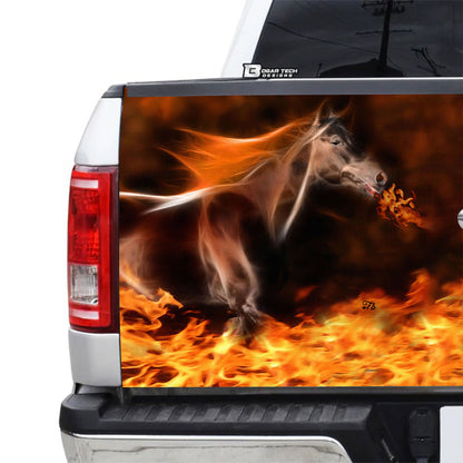 Petthouse | Horse Tailgate Wrap, Horse Running Tailgate Wrap, Horse Flame Tailgate Wrap, Horse Lover Gift Idea