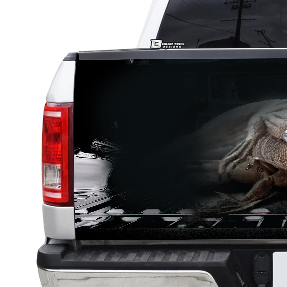 Petthouse | Raptor Dinosaur Tailgate Wrap Jurassic World Tailgate Cover Dinosaur Lover Decal Car Accessories