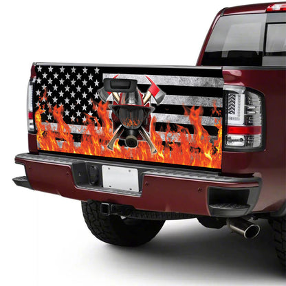 Petthouse | Firefighter Tailgate Wrap, Firefighter Logo Tailgate Wrap, Thin The Blue, Police Gift