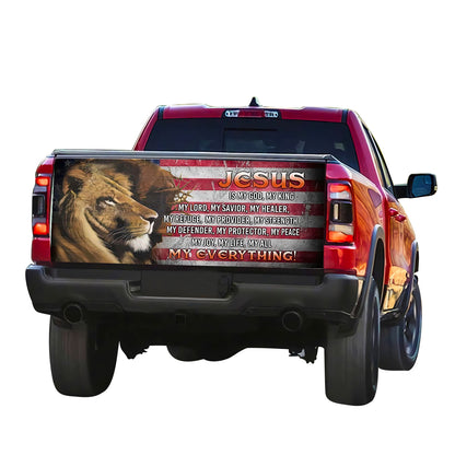 Petthouse | Jesus Is My Savior Truck Tailgate Wrap Jesus Lion Tailgate Wrap American Christian Car Decoration