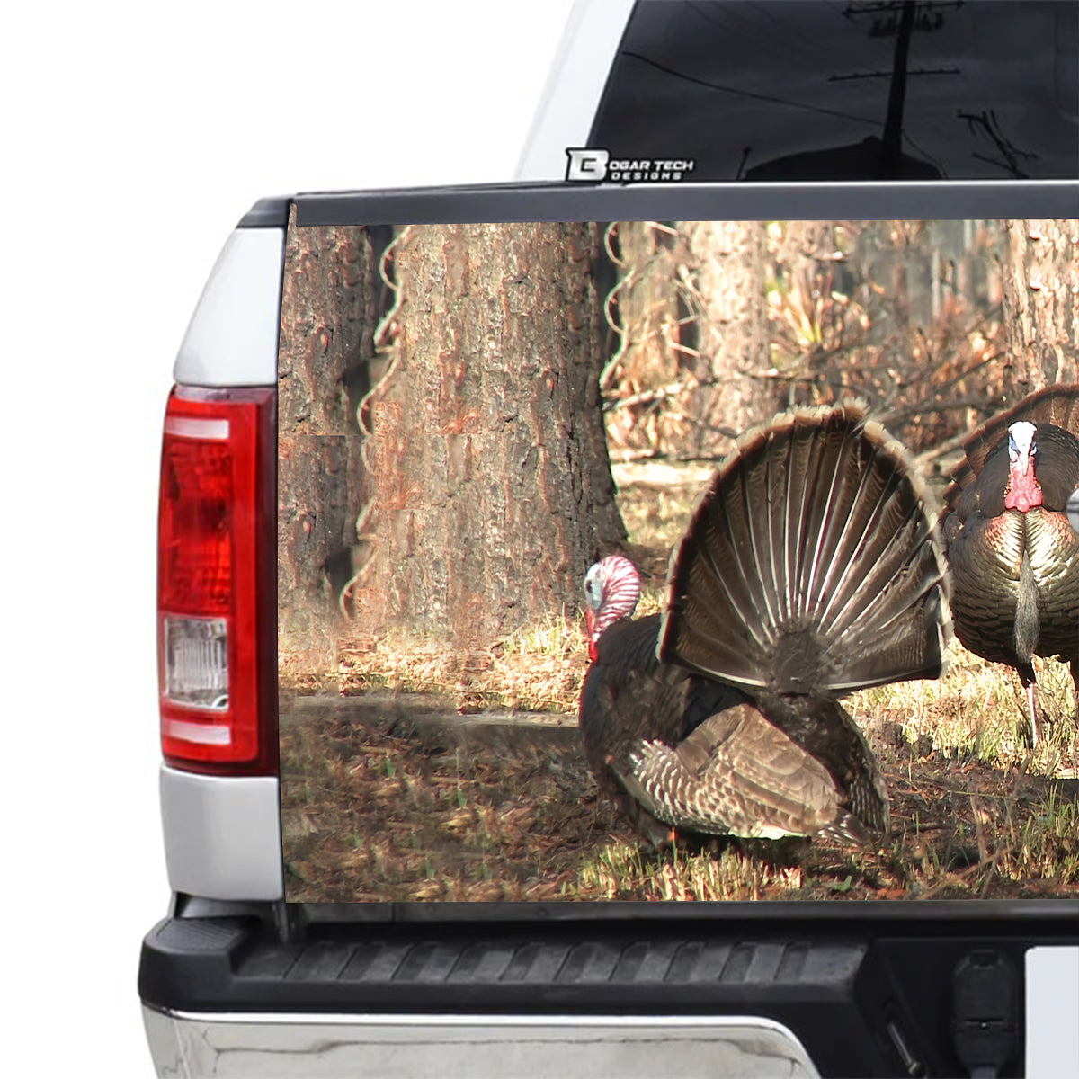 Petthouse | Turkey Hunting Tailgate Wrap, Thanksgiving Car Decor, Turkey Forest Tailgate Wrap, Hunter