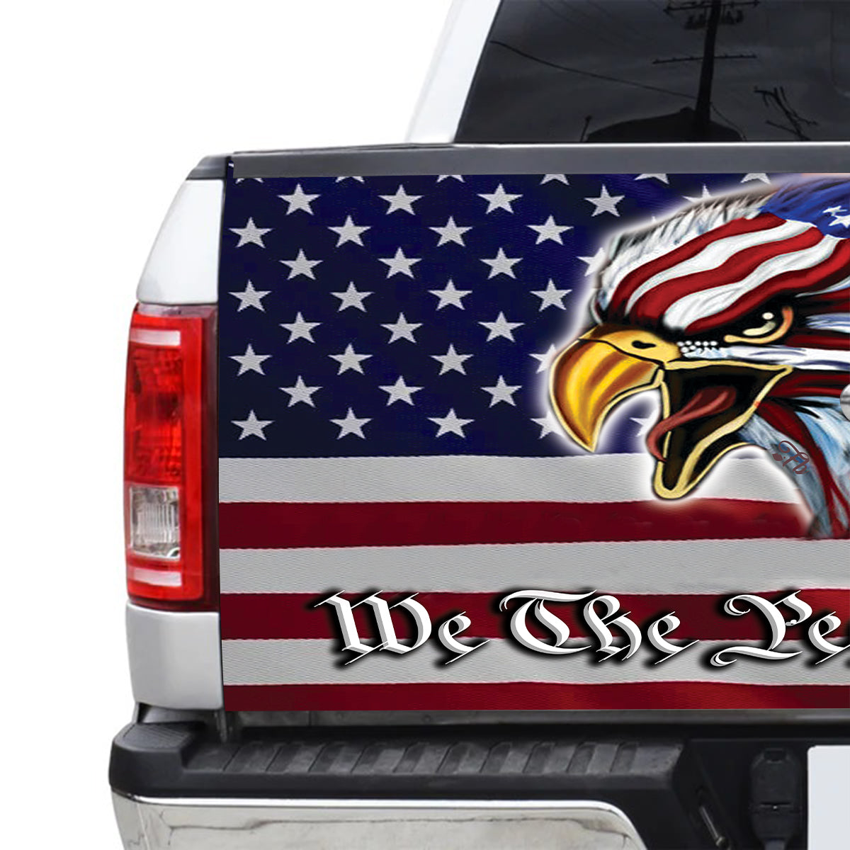 Petthouse | Tailgate Wrap We The People 1776 American Flag Tailgate Cover Patriot Car Cover Car Accessories