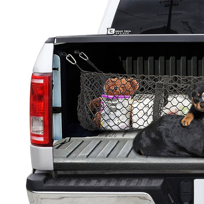 Petthouse | Rottweiler Family Graphic Wraps Cargo Net Print Tailgate Sticker Dog Puppy Vinyl Tailgate Wrap