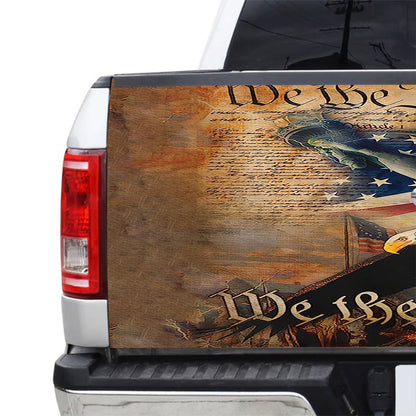 Petthouse | American Veteran Memorial Day Tailgate Wrap Vinyl Graphic Decal Us Soldier Sticker Truck Decor