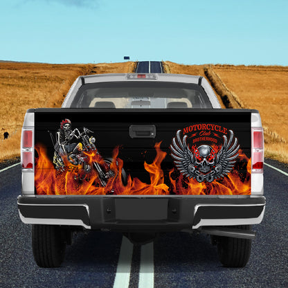 Petthouse | Motorcycle Club Tailgate Wrap Brotherhood Wrap Skull Racing Wrap Skeleton Racer Wrap