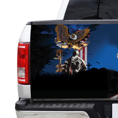 Petthouse | American Veteran All Gave Some Tailgate Wrap Decal Veteran's Day Decor Dad Gift Grandpa Gift