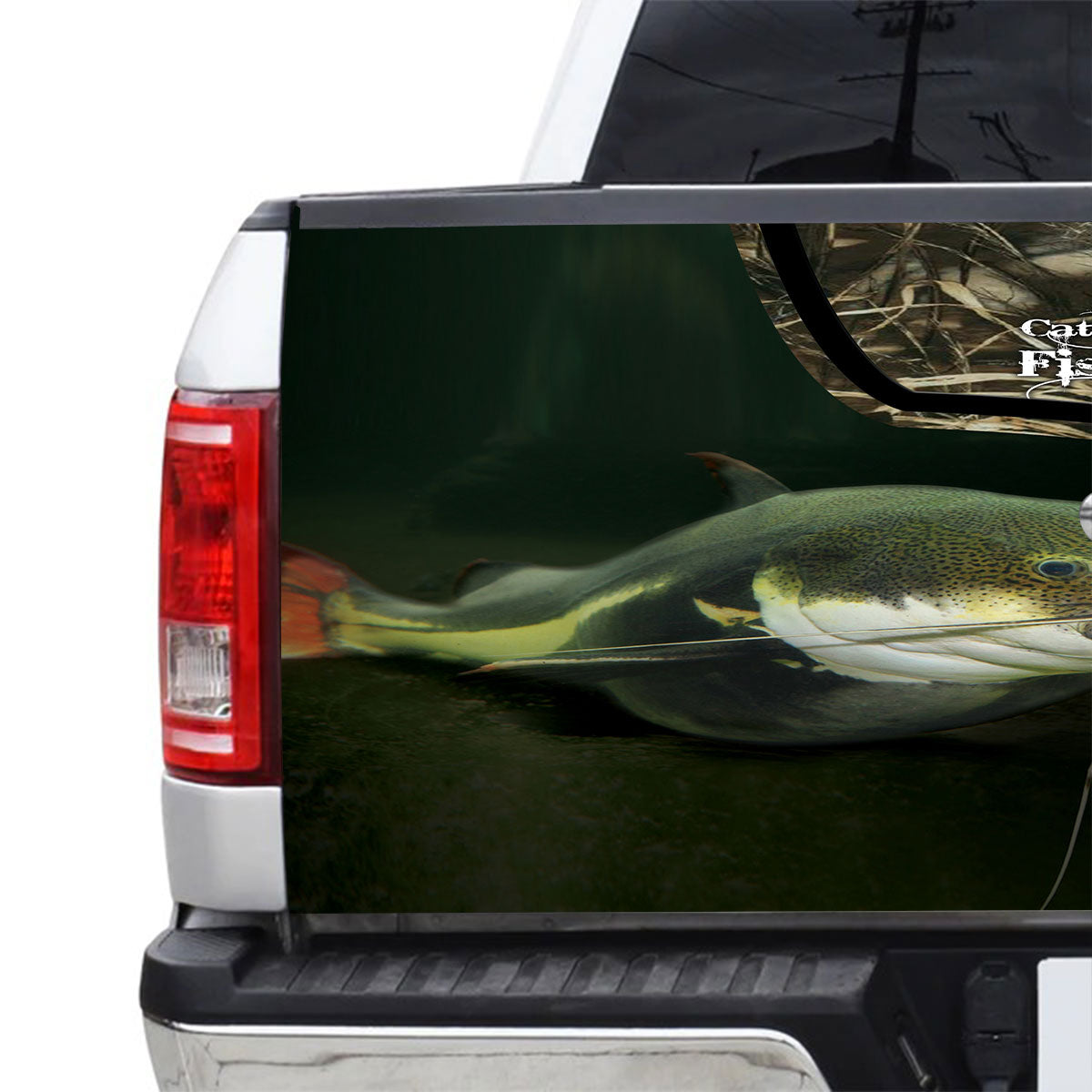 Petthouse | Catfish Fishing Tailgate Wrap Love Fishing Tailgate Cover Fisher Tailgate Cover Car Decoration