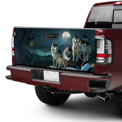 Petthouse | Wolf Moon Tailgate Wrap Wolves Wrap Moon Night Cover Wild Wolves Car Cover Car Decor