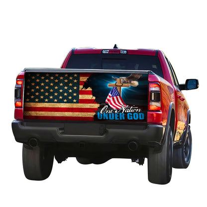 Petthouse | One Nation Under God Tailgate Wrap Christian God Blessed America Truck Tailgate Wrap Car Decor