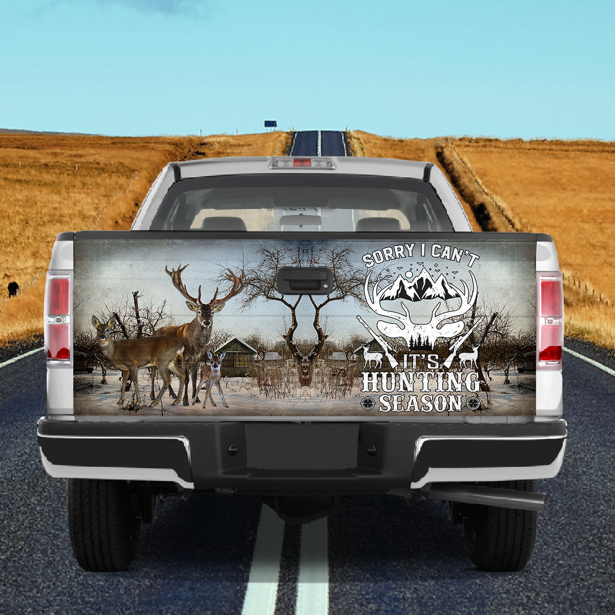 Petthouse | Sorry I Can't It's Hunting Season Car Tailgate Wrap Deer Hunting Wrap Wild Deer Artwork