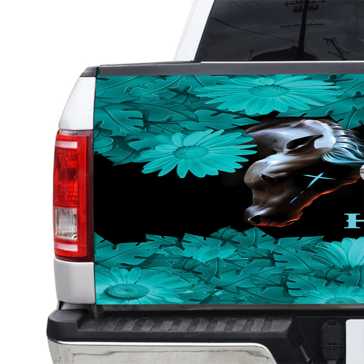 Petthouse | This Girl Runs On Jesus And Horses Tailgate Wrap Horse Christ Tailgate Wrap Car Decoration