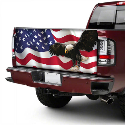 Petthouse | Eagle Birds American Printed Tailgate Wrap, Patriotic Day Holiday Dad Gift Idea