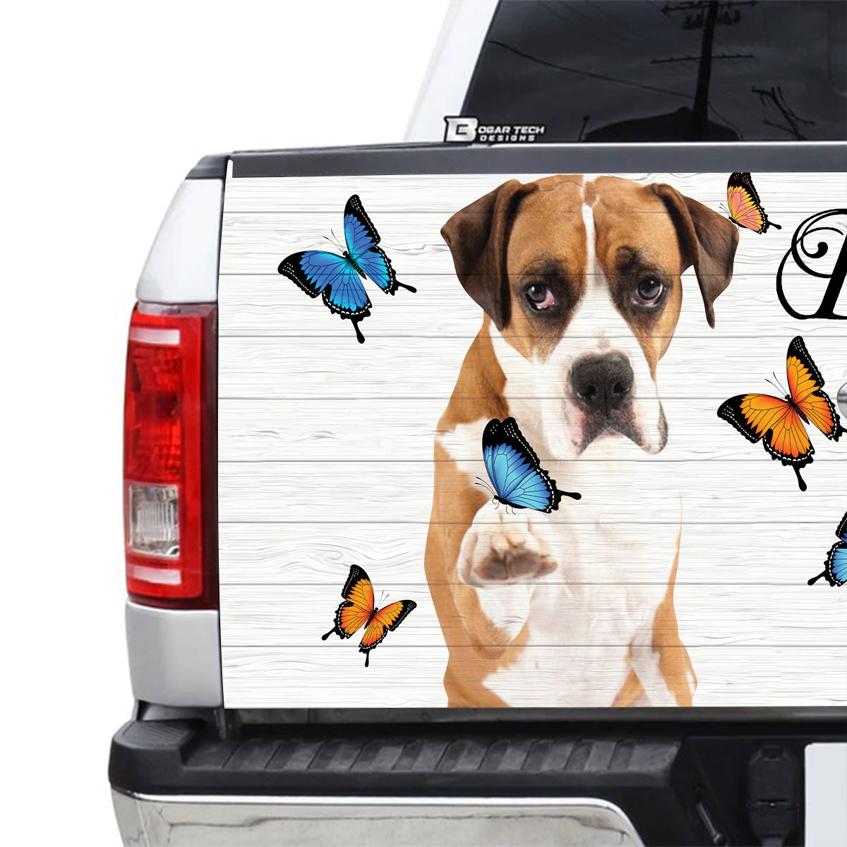 Petthouse | Boxer Tailgate Vinyl Graphic Wrap Farmhouse Style Truck Tailgate Decal Wraps God Motivation