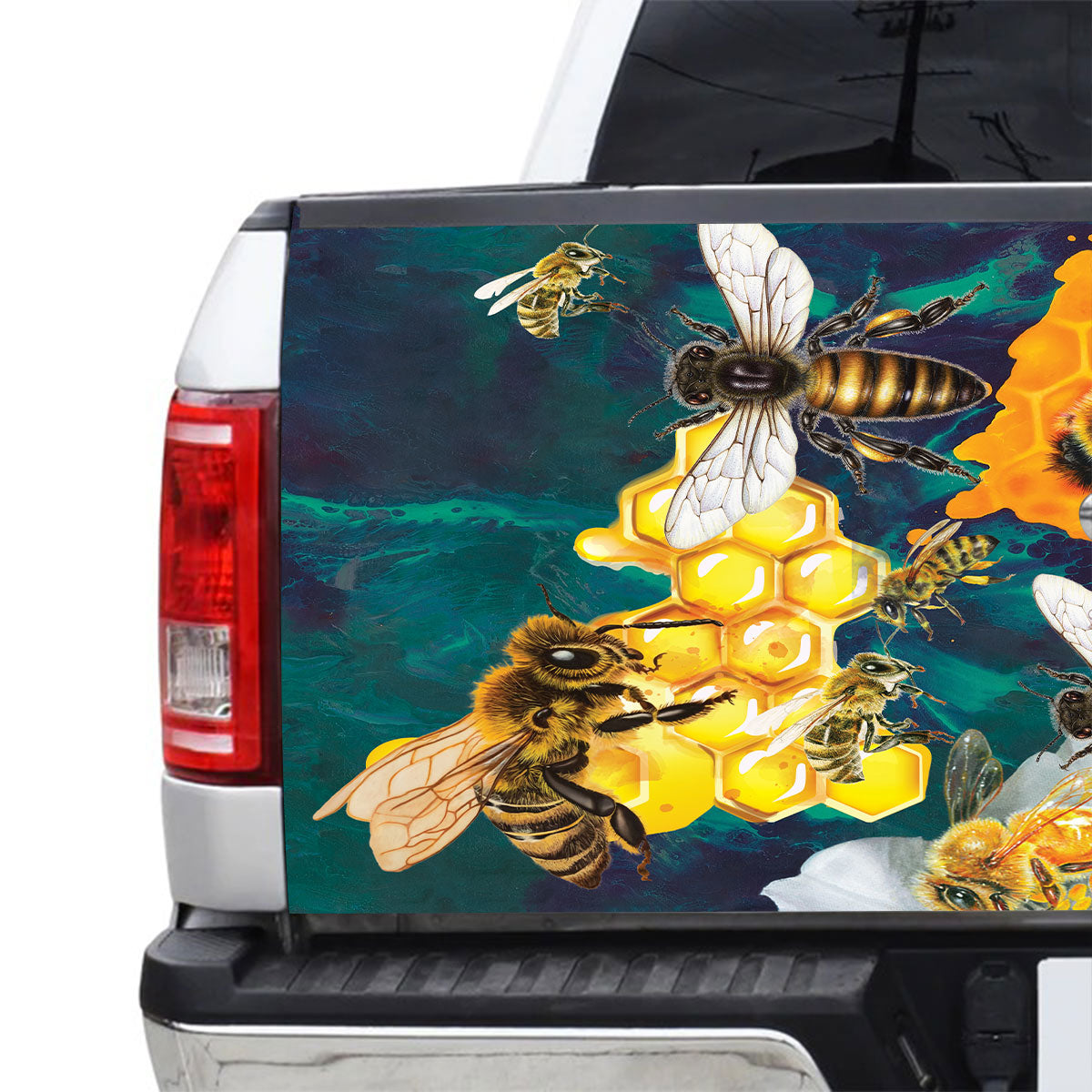 Petthouse | Honey Bee Sweet Tailgate Wrap Decal Sticker Vinyl Graphic Bee Lovers Gift Truck Decoration