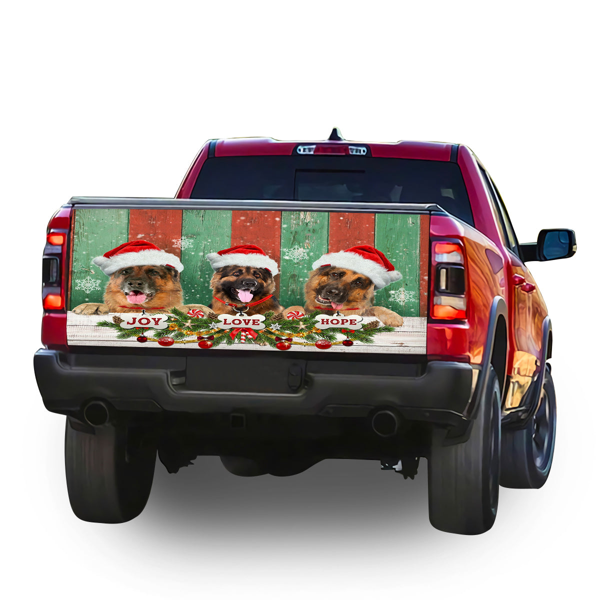 Petthouse | German Shepherd Christmas Tailgate Wrap Joy Love Hope Xmas Car Decor