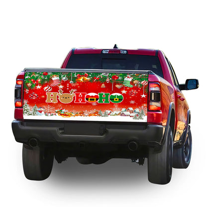 Petthouse | Christmas Reindeer Tailgate Wrap, Merry Christmas Tailgate Wrap, Xmas Town Car Decal