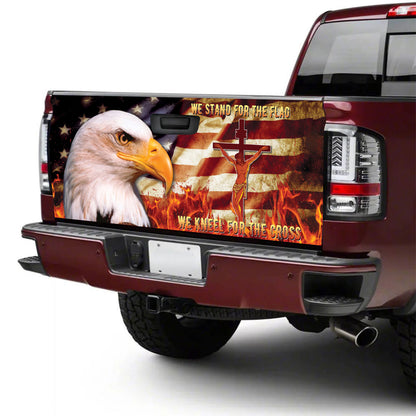 Petthouse | We Stand For The Flag Wrap Jesus Cross Wrap Christian Tailgate Wrap Patriot Wrap