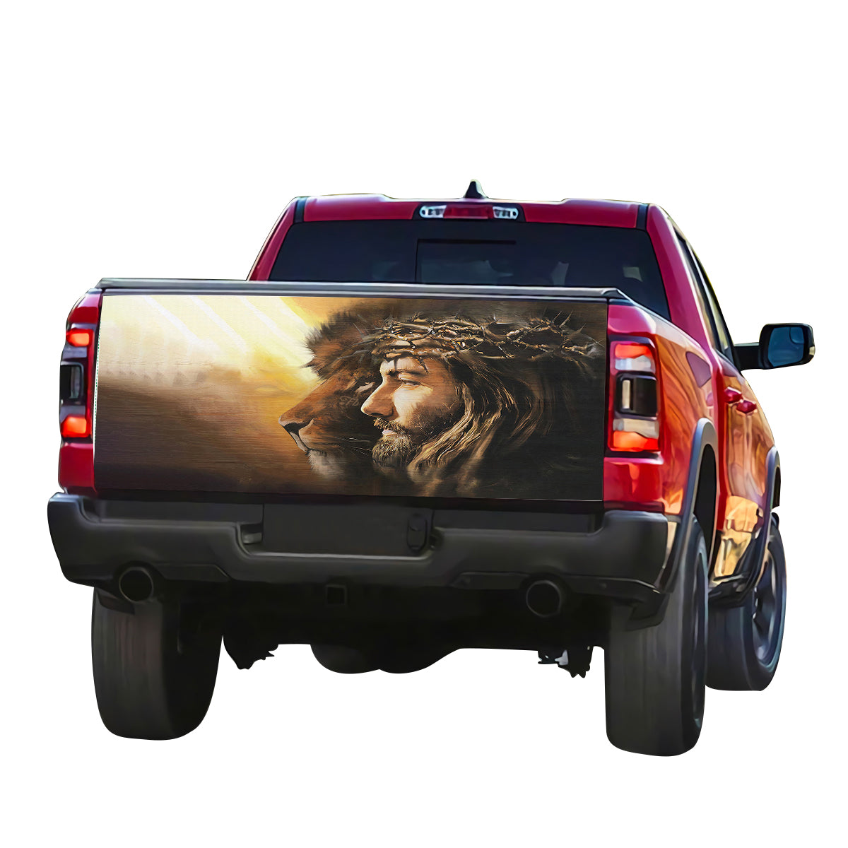 Petthouse | Jesus Lion Tailgate Wrap Jesus Lion Of Judah Tailgate Wrap Christ Oil Painting Car Decoration