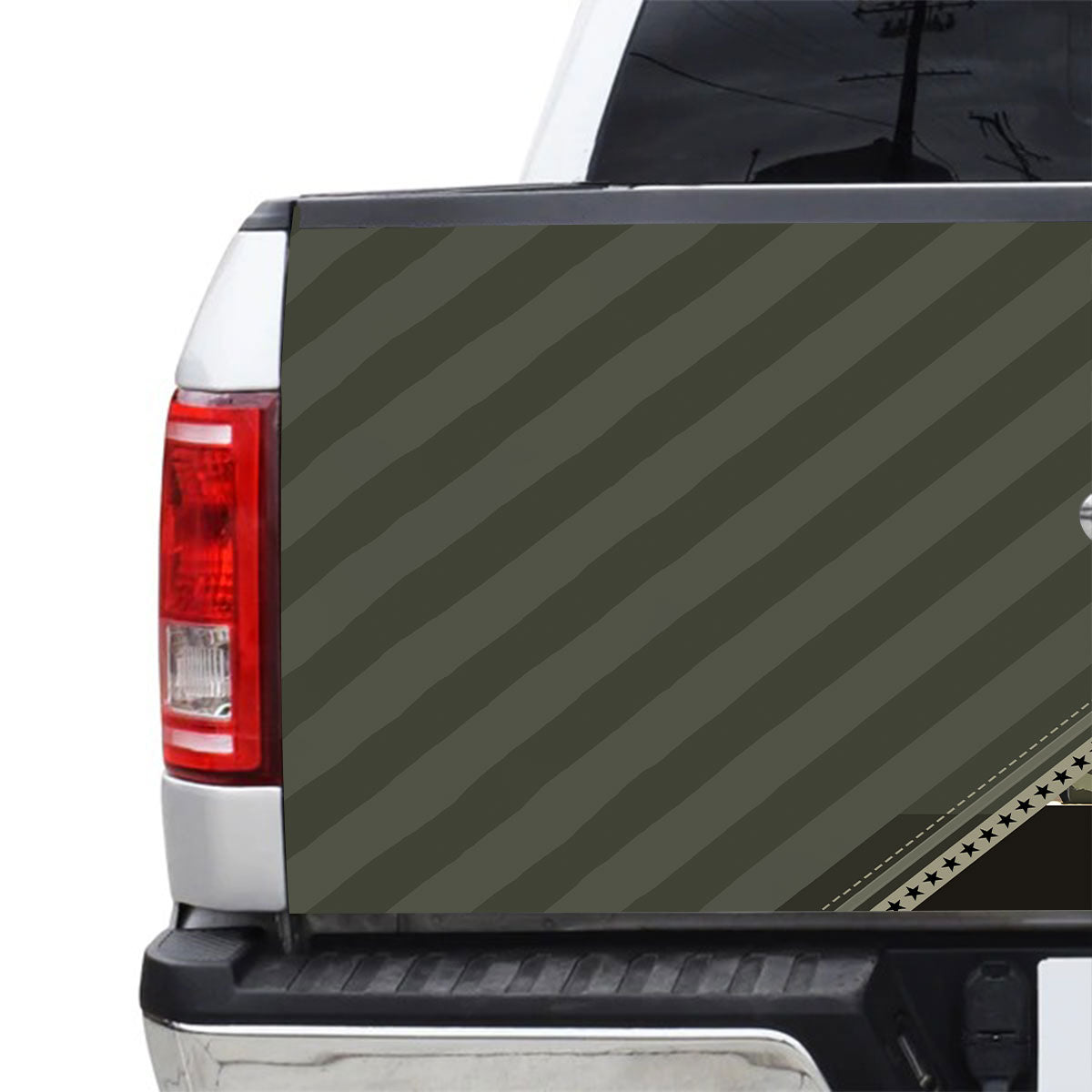 Petthouse | American Veteran Honor The Fallen Tailgate Wrap Decal Army Camo Sticker Memorial Day Gift