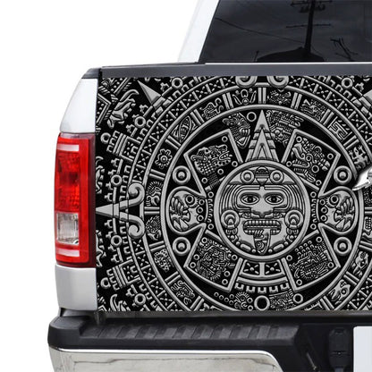 Petthouse | Aztec Pattern Tailgate Wrap Aztec Dragon Pattern Tailgate Cover Aztec Culture Wrap Car Decoration