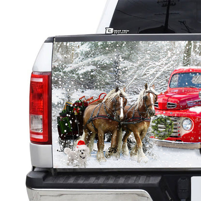 Petthouse | Christmas Art Wrap Red Truck Wrap Couple Horse Cover Moose Wrap Snowman Wrap Christmas Gift