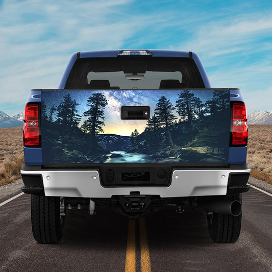 Petthouse | Forest Night Tailgate Wrap, Beautiful Landscape Tailgate Wrap, Beautiful Car Decoration