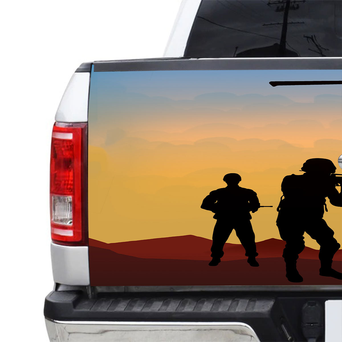 Petthouse | American Air Force Veteran Tailgate Wrap Vinyl Graphic Soldier Military Decal Sticker Truck Decor