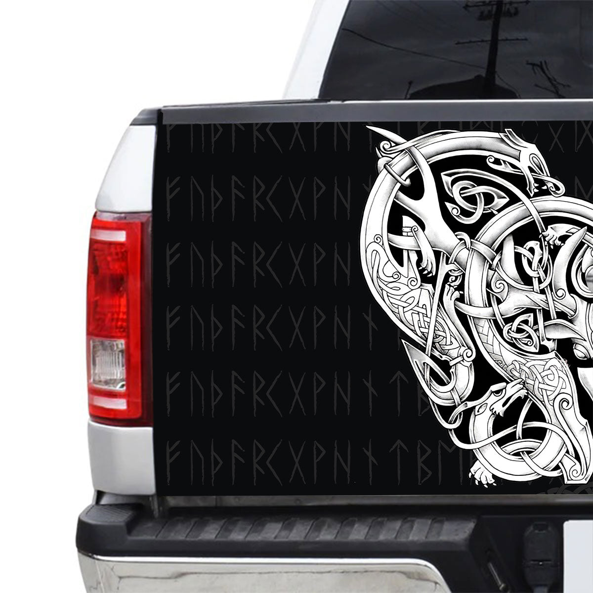 Petthouse | Celtic Deer Tattoo Tailgate Wrap Decal Deer Celtic Sticker Truck Decoration