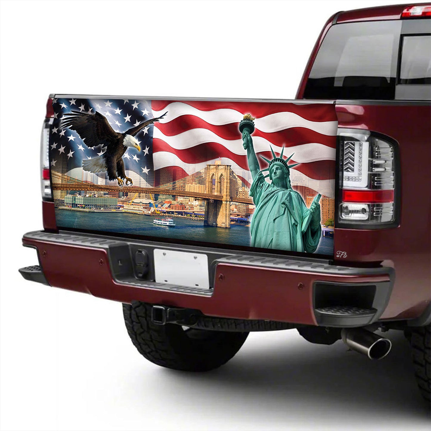 Petthouse | American Background Wrap Statue Of Liberty Wrap Golden Gate Bridge Cover Car Decoration