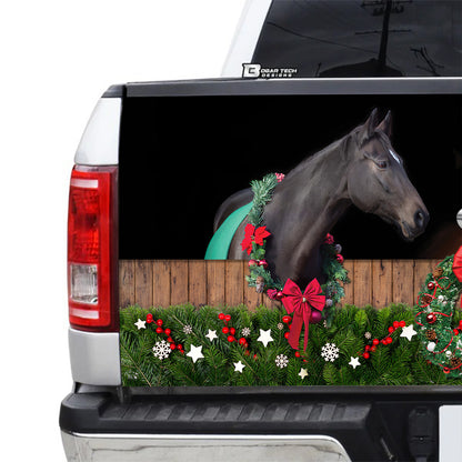 Petthouse | Christmas Horse Tailgate Wrap, Horse Team Tailgate Wrap, Christmas Car Decor, Horse Lover