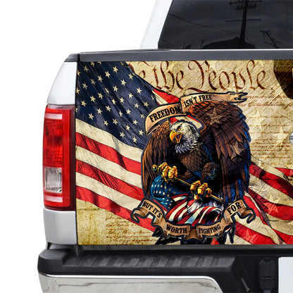 Petthouse | We The People Tailgate Wrap American Honor Truck Decal American Eagle Patriotic Car Accessories