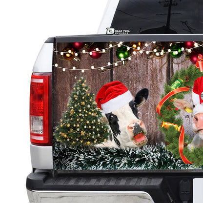 Petthouse | Three Cow Bulls Cattles Christmas Tailgate Wrap, Farmer Animal Lovers, Cows Fans Gift