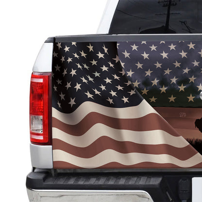 Petthouse | American Veteran Memorial Day Tailgate Wrap Us Soldier Army Veteran Truck Decor Freedom Day Gift