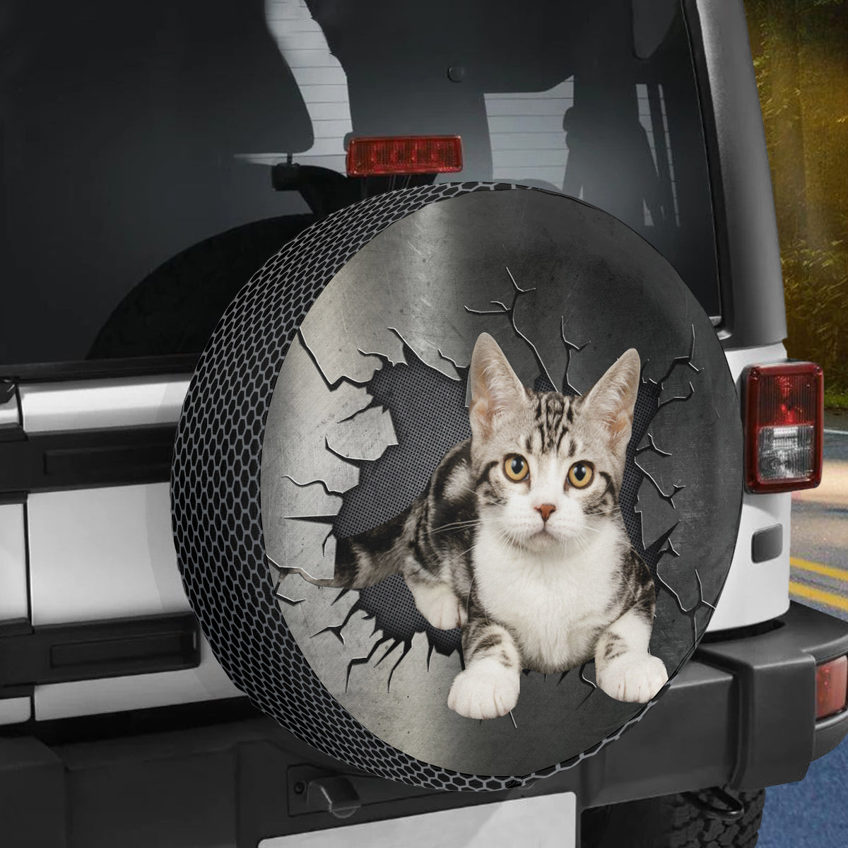 Petthouse | Abyssinian Cat Camper Tire Cover Kitty Waterproof Car Tire Protector Cat Mom Car Accessory