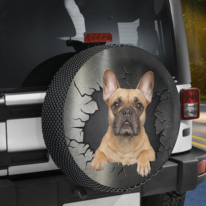 Petthouse | Fawn French Bulldog Universal Spare Wheel Covers Funny Dog Crack Truck Trailer Accessories