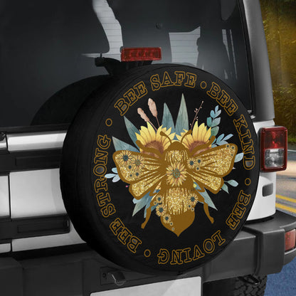 Petthouse | Bee Safe Bee Kind Spare Tire Cover Bee Sunflower Spare Tire Cover New Car Gift