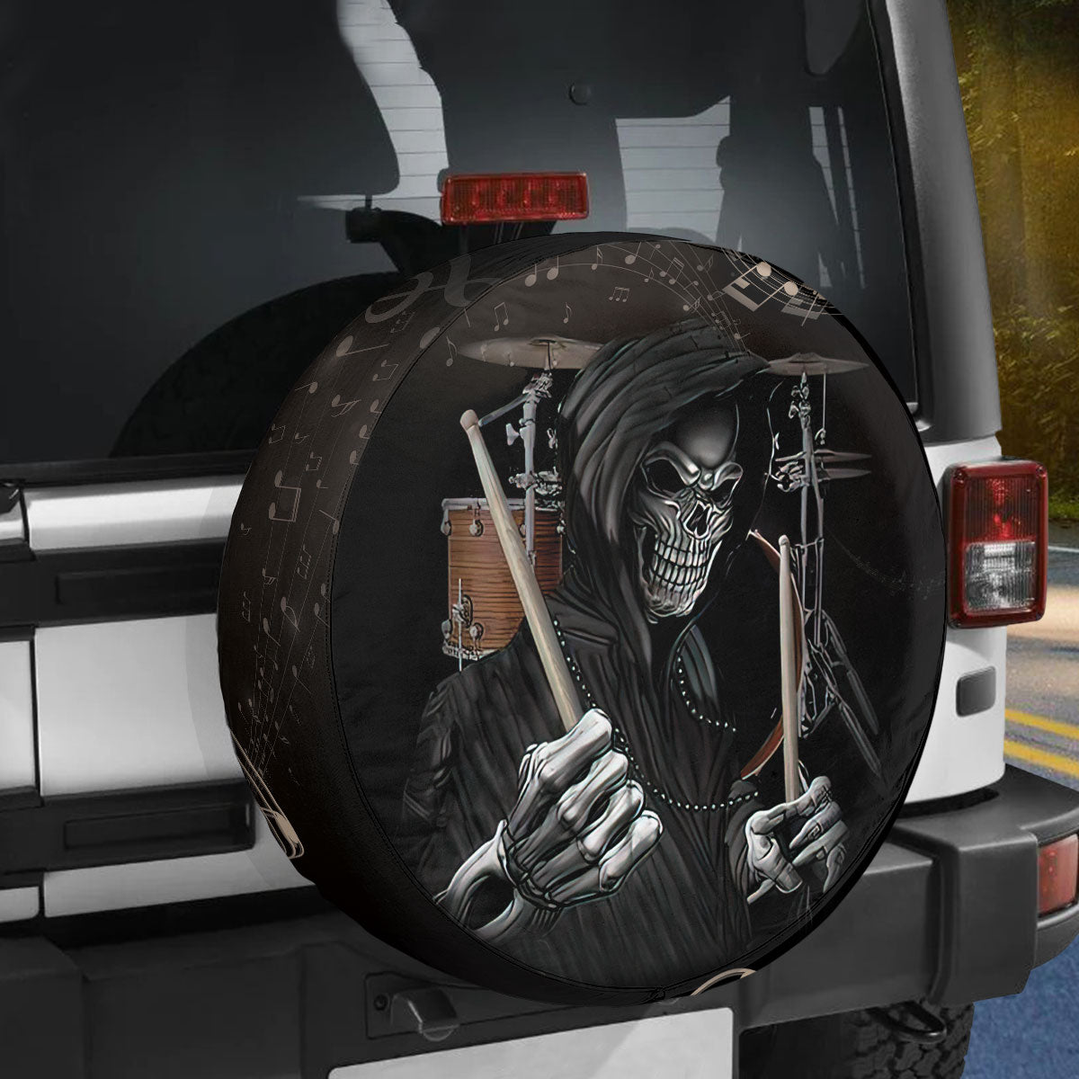 Petthouse | Skull Theme Car Accessory Skull Vector Camper Tire Cover Wheel Tire Covers For Men