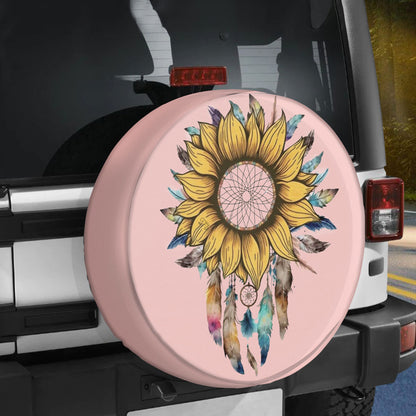 Petthouse | Sunflower Dreamcatcher Spare Tire Cover Sunflower Floral Truck Decoration Gift For Family